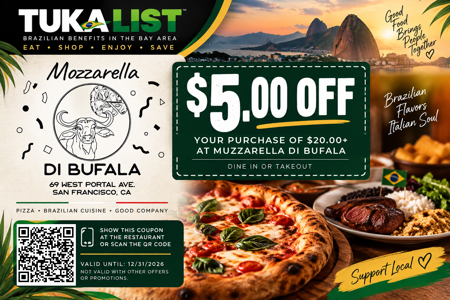 Muzzarella Di Bufala — $5.00 OFF
